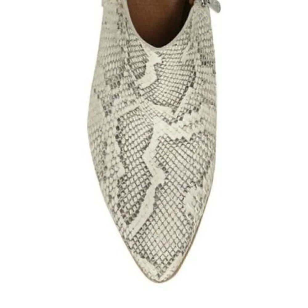 Sarto By Franco Karson Leather Snakeskin Embossed Bootie Size 5.5